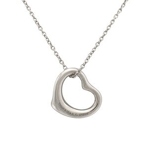TIFFANY Co Elsa Peretti Open Heart Pendant Silver necklace